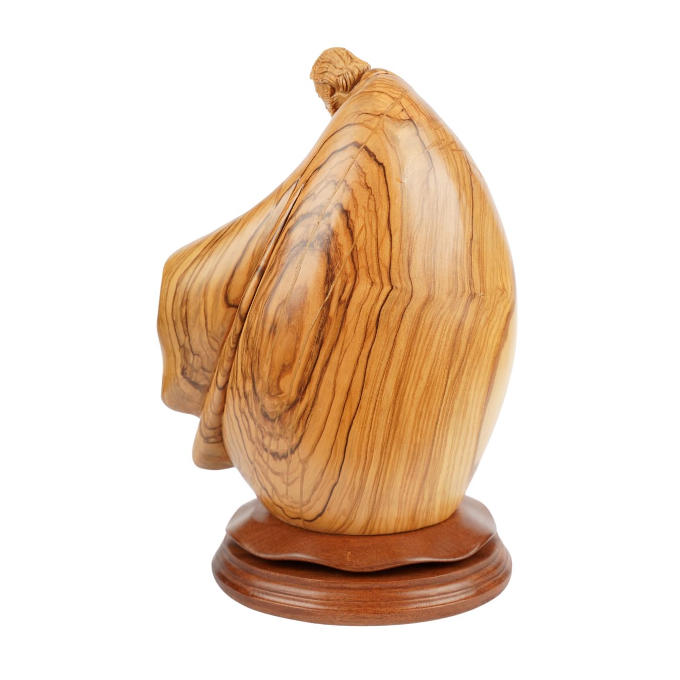 Holy Family with Child in arms – Hand-carved olive wood sculpture from Bethlehem (32 cm) - Image 3