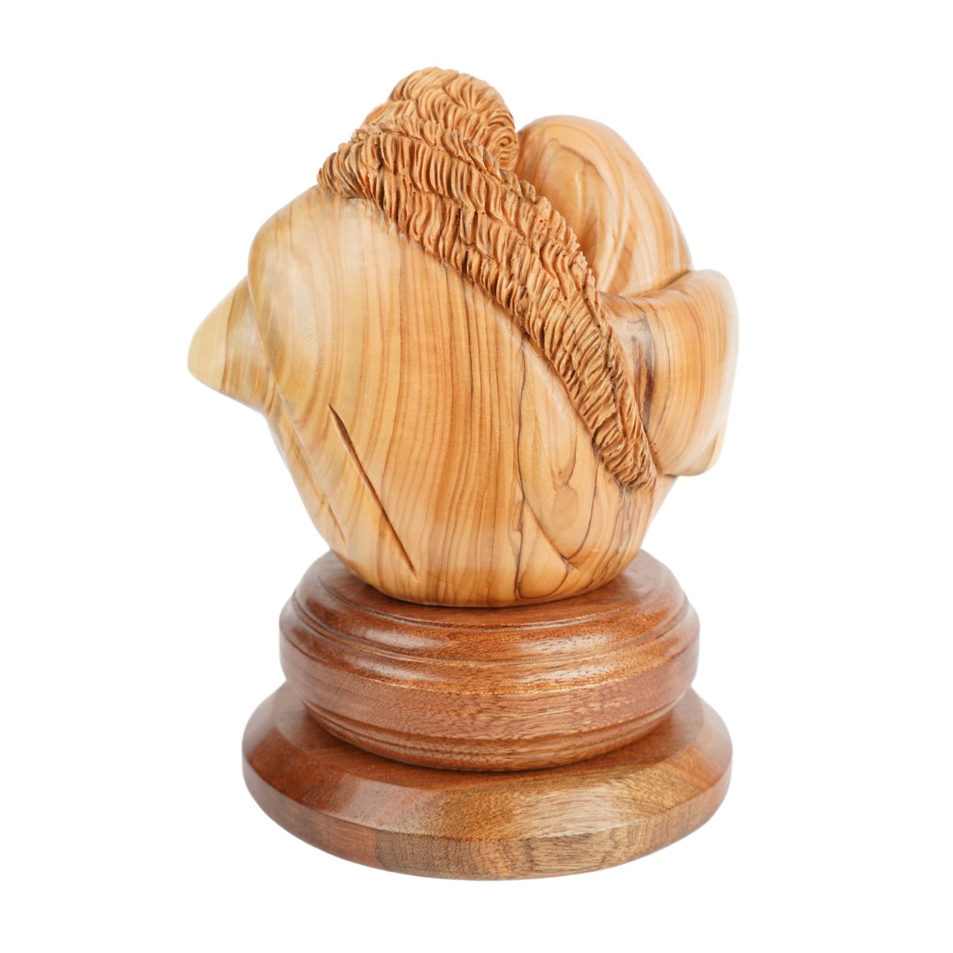 Heilige Familie im Kreis der Liebe – Handgeschnitzte Olivenholzskulptur aus Bethlehem (21 cm) - Image 4
