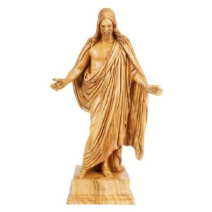 Hand-carved Jesus statue made of olive wood – Exclusive Christ figure from Bethlehem (39 cm)