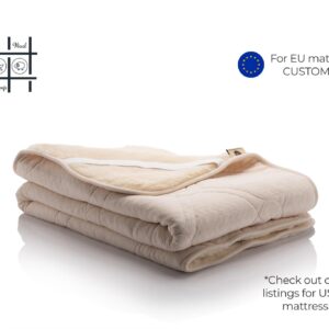 Double sided Hemp and Merino Wool Mattress topper, EU sizes