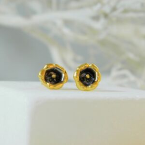 Lily of the Valley Earrings: Gold Plated Floral Studs