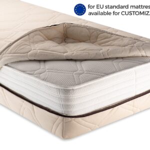 The woolland Organic cotton and wool mattress cover EU size