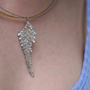 Fern Leaf Necklace: Electroformed Sterling Silver Nature Jewelry