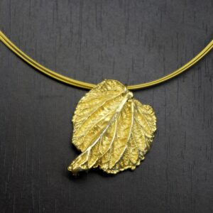 Real Mulberry Leaf Necklace: Sterling Silver Bridesmaid Jewelry