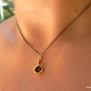 Lily of the Valley Pendant: Woodland Jewelry (Black Rhodium & Gold Plated)