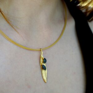 Nature-Inspired Olive Leaf Necklace, Gold & Silver (Adjustable Chain)
