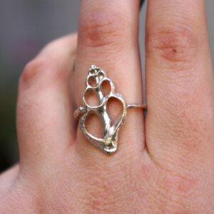 Big Sea Shell Ring: Handmade Sterling Silver, Nature Inspired