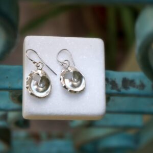 Beach Jewelry Silver Earrings, Sea Shell Dangles (Small, Lightweight)