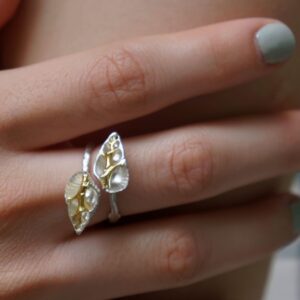 Sterling Silver Sea Shell Ring - Adjustable Ocean Jewelry