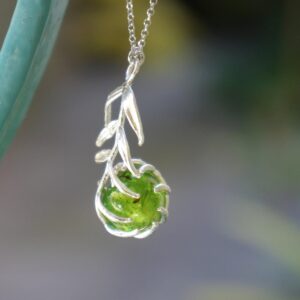 Pressed Leaf Necklace: Sterling Silver Araucaria - Botanical Jewelry