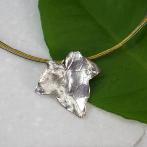 Ivy Leaf Pendant: Sterling Silver Botanical Necklace (Eco Friendly)
