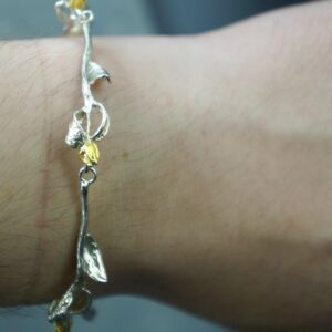 Silver Olive Branch Bracelet, Sterling Silver Jewelry, Silver Bracelet Cuff, Gift for Her, Birthday Gift for Women, Handmade Jewelry