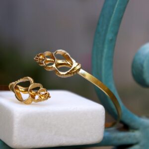 Nature-Inspired Sea Shell Cuff Bracelet, Silver and Gold (Adjustable)