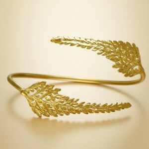 Gold Fern Bracelet, Gold-Plated Sterling Silver Jewelry, Handmade Fern Leaf Bracelet, Gift for Her, Birthday Gift for Women
