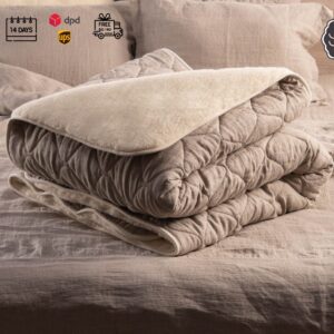 Linen and wool blanket