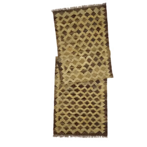 Handwoven Neutral Mongoose Kilim Runners