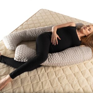 The Woolland Hemp and Wool Pregnancy Pillow, U Shaped