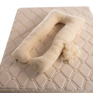 U-Shaped Merino Wool Pregnancy Pillow, Full Body natural fibers pillow