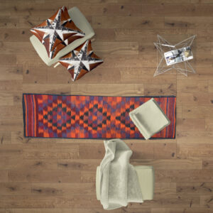 Vintage Pine Cone  Woolen Rug